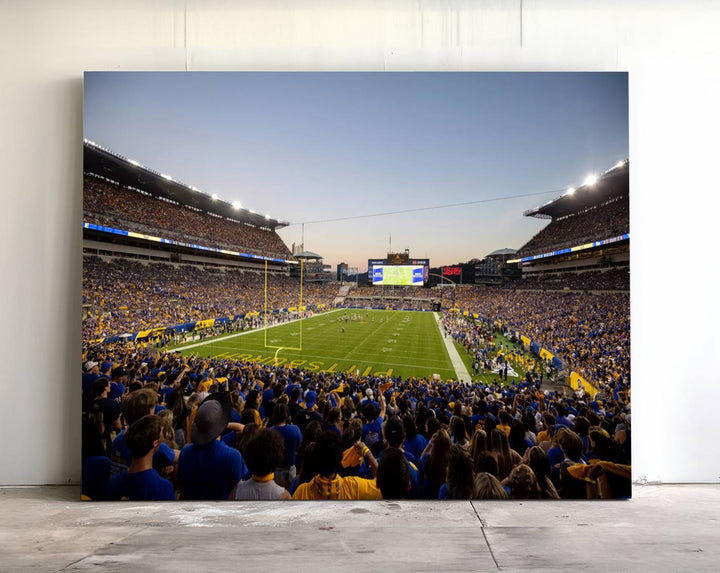 Pittsburgh Panthers Acrisure Stadium wall art print on canvas.