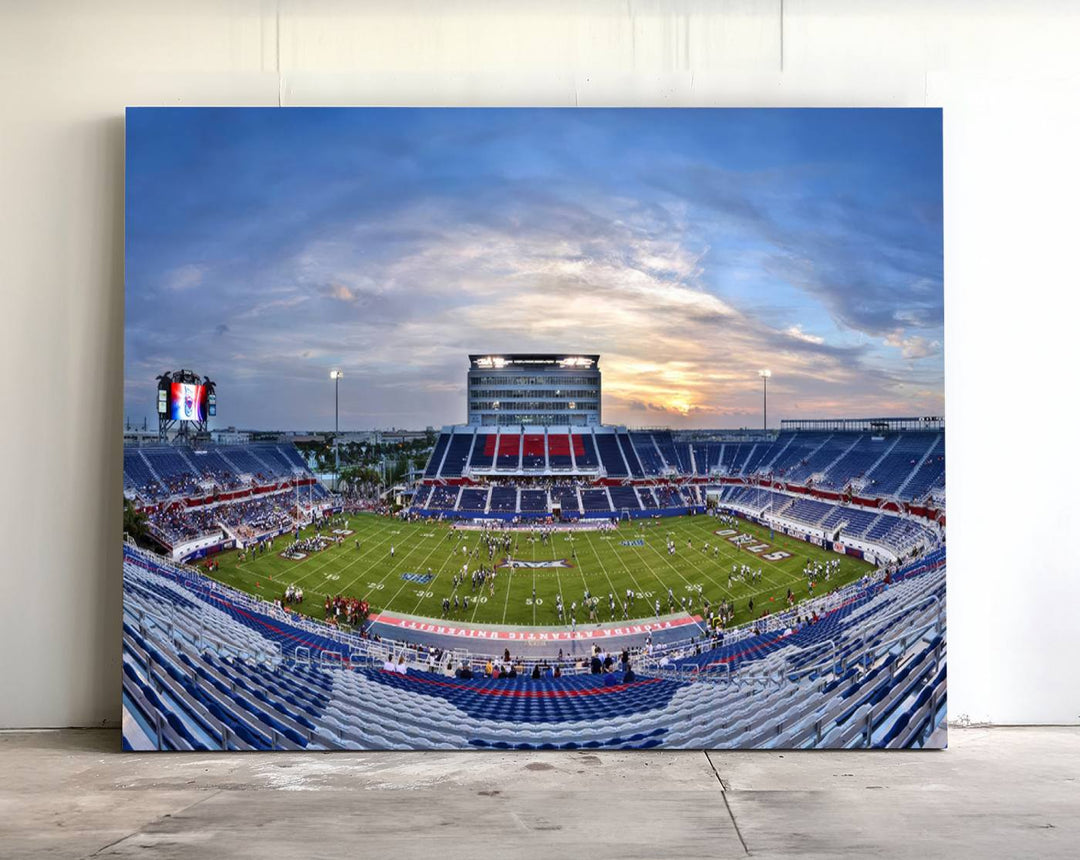 Florida Atlantic Owls Stadium canvas print with UV coating.