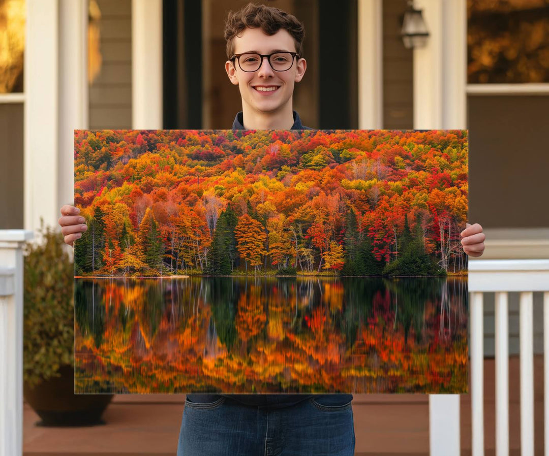 Fall Foliage Wall Art featuring autumn reflections.