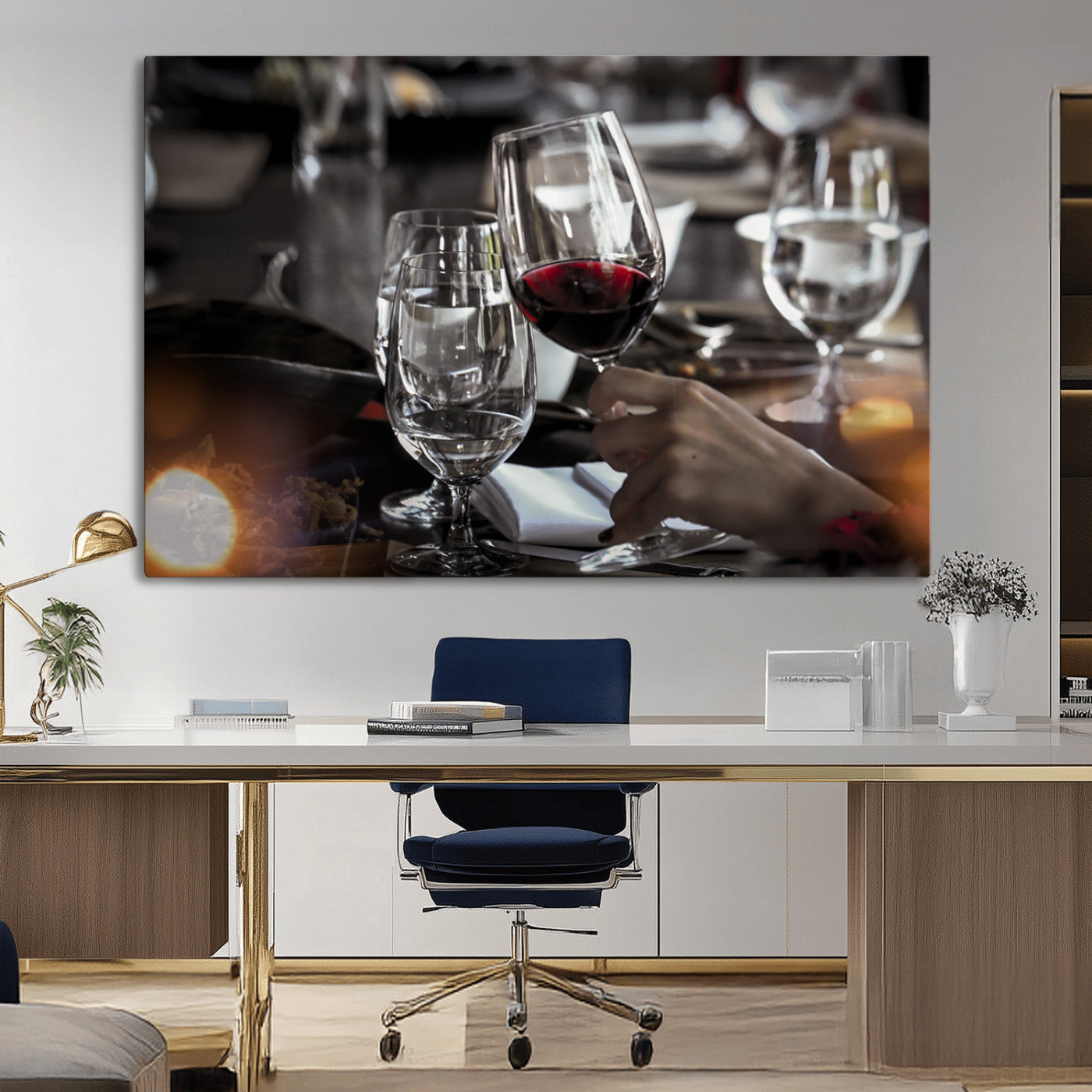 MGV-CV-36X24 - Red Wine and Glass Canvas Print