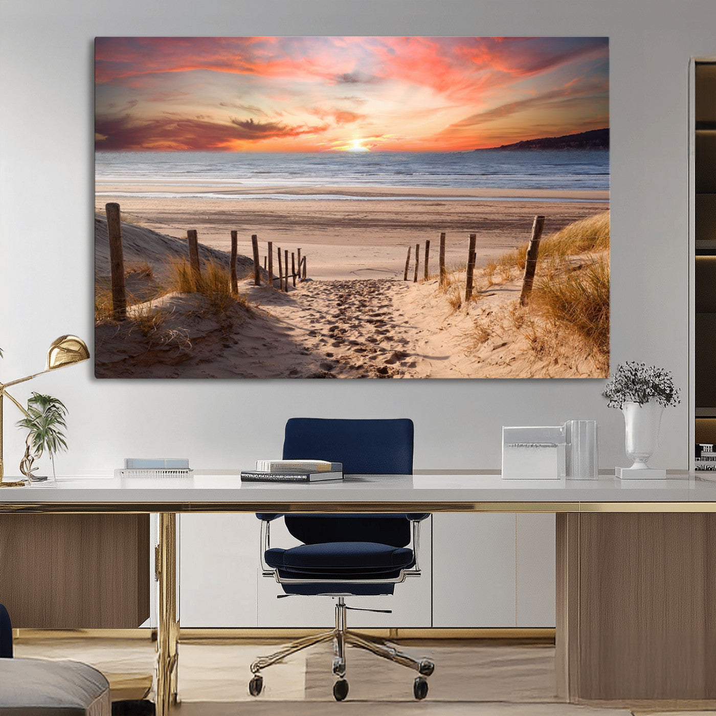 MGV-CV-36X24 - Sunset on the Sea Wall Art Canvas Print