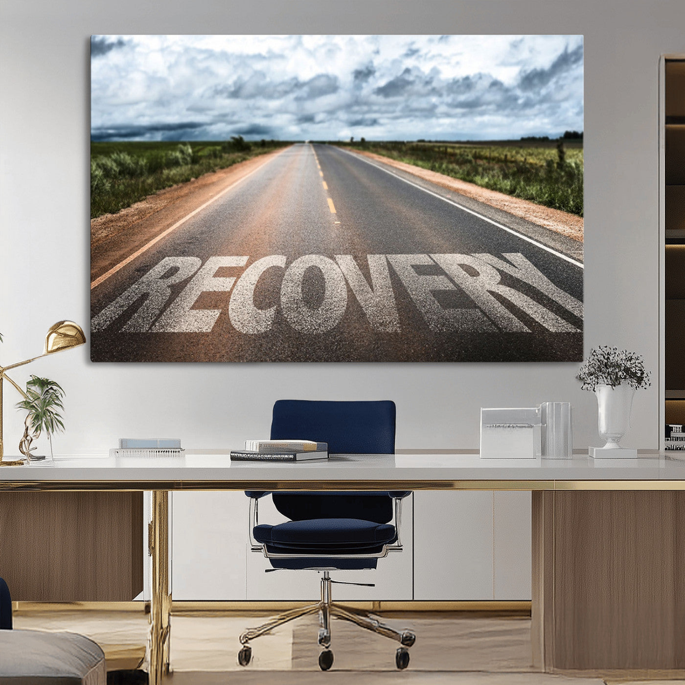 MGV-CV-36X24 - Recovery Road Wall Art Canvas Print