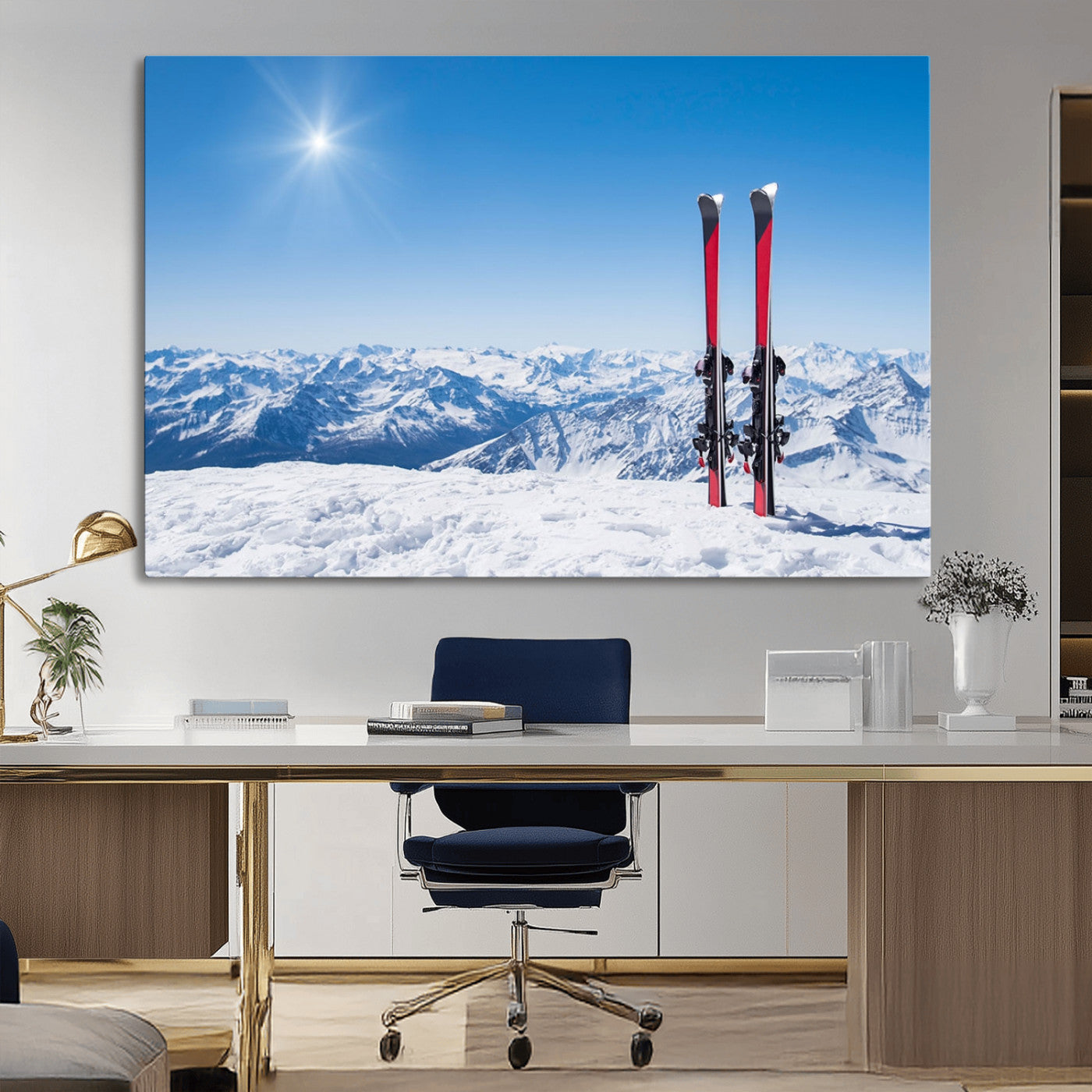 MGV-CV-36X24 - Ski Season Snow Wall Art Canvas Print