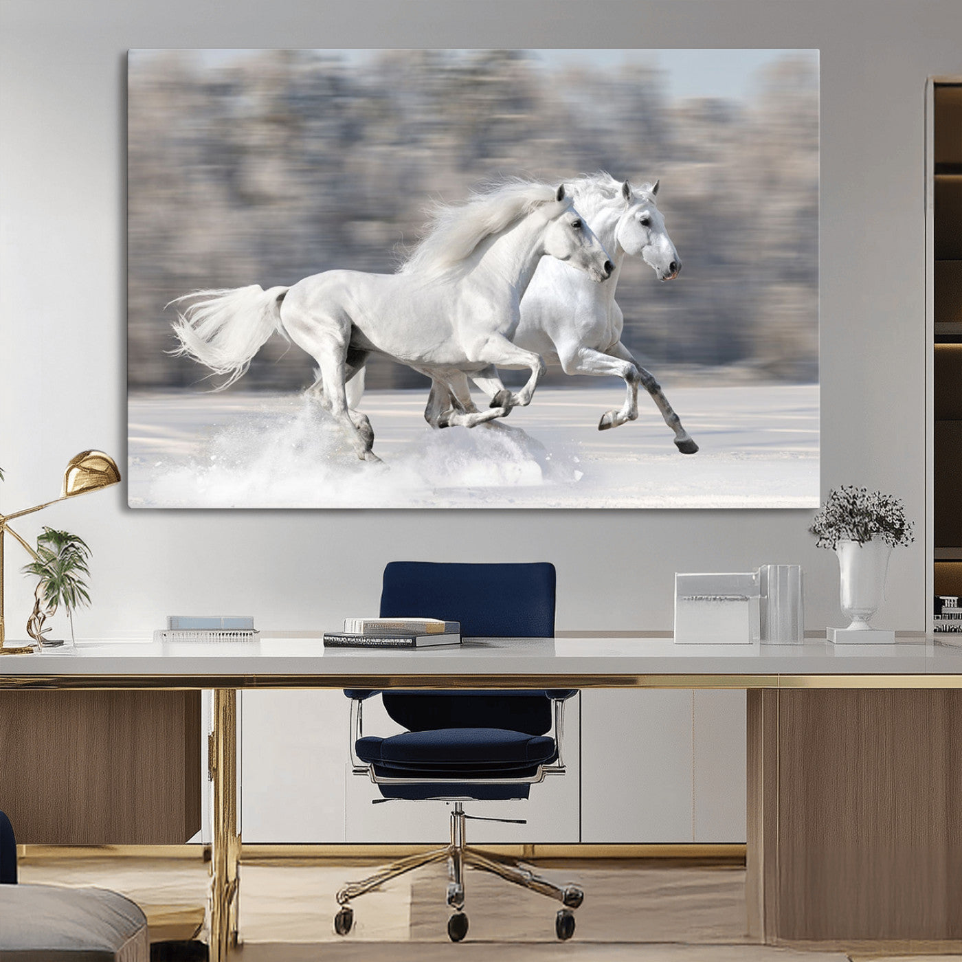 MGV-CV-36X24 - All The White Horses Wall Art Canvas Print
