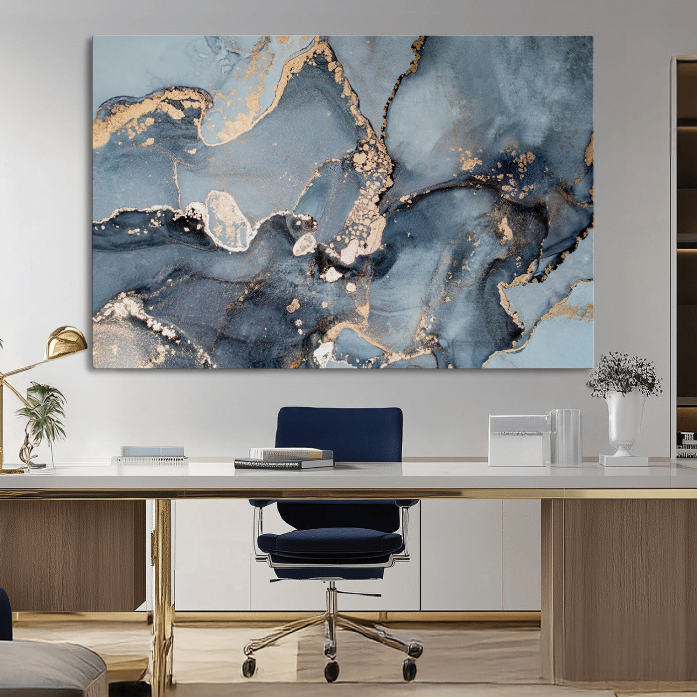 MGV-CV-36X24 - Multipanel Marble Fluid Effect Wall Art Abstract Canvas Wall Art Print