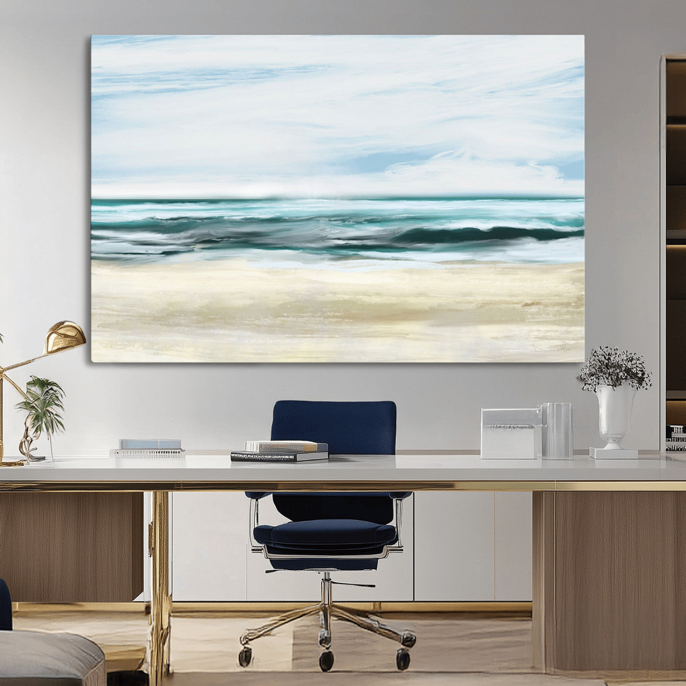 MGV-CV-36X24 - Ocean Abstract Wall Art Canvas Print