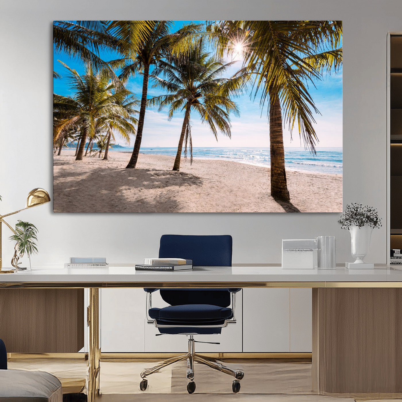 MGV-CV-36X24 - Palm Beach Tropical Island Wall Art Canvas Print