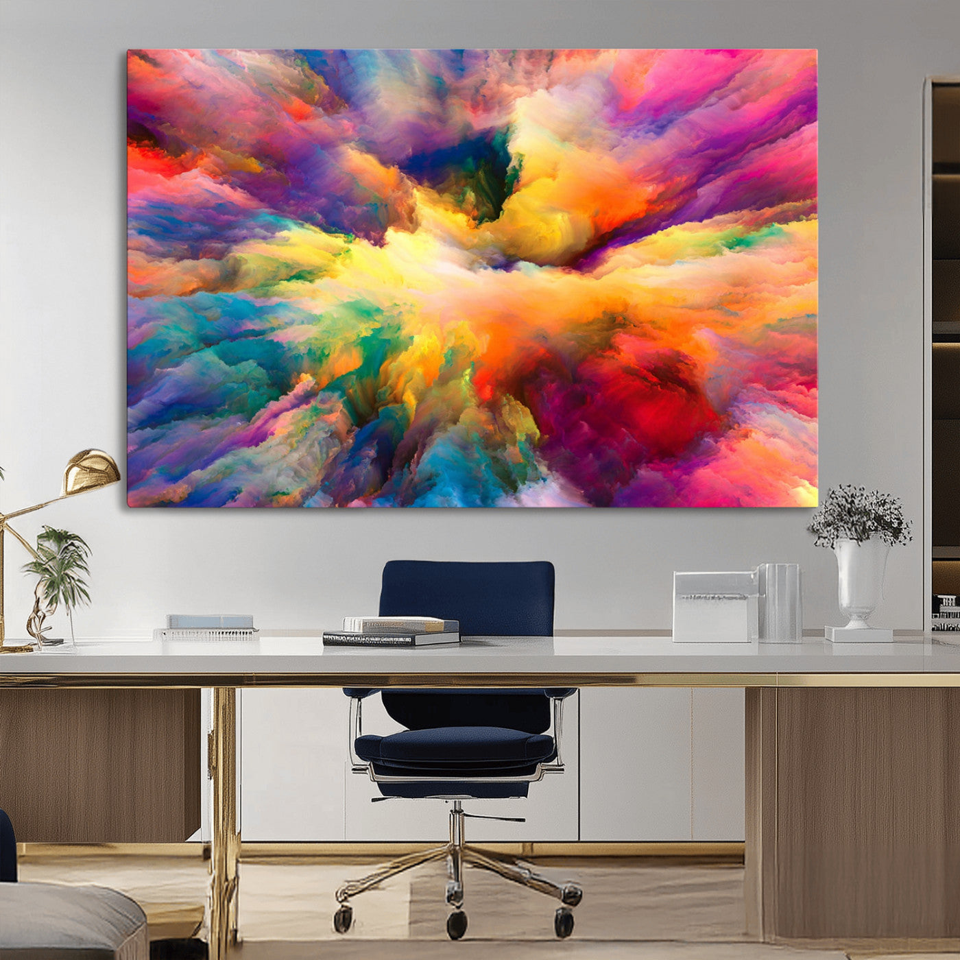 MGV-CV-36X24 - Blazing Vibrant Colors Cloud-like Wall Art Canvas Print