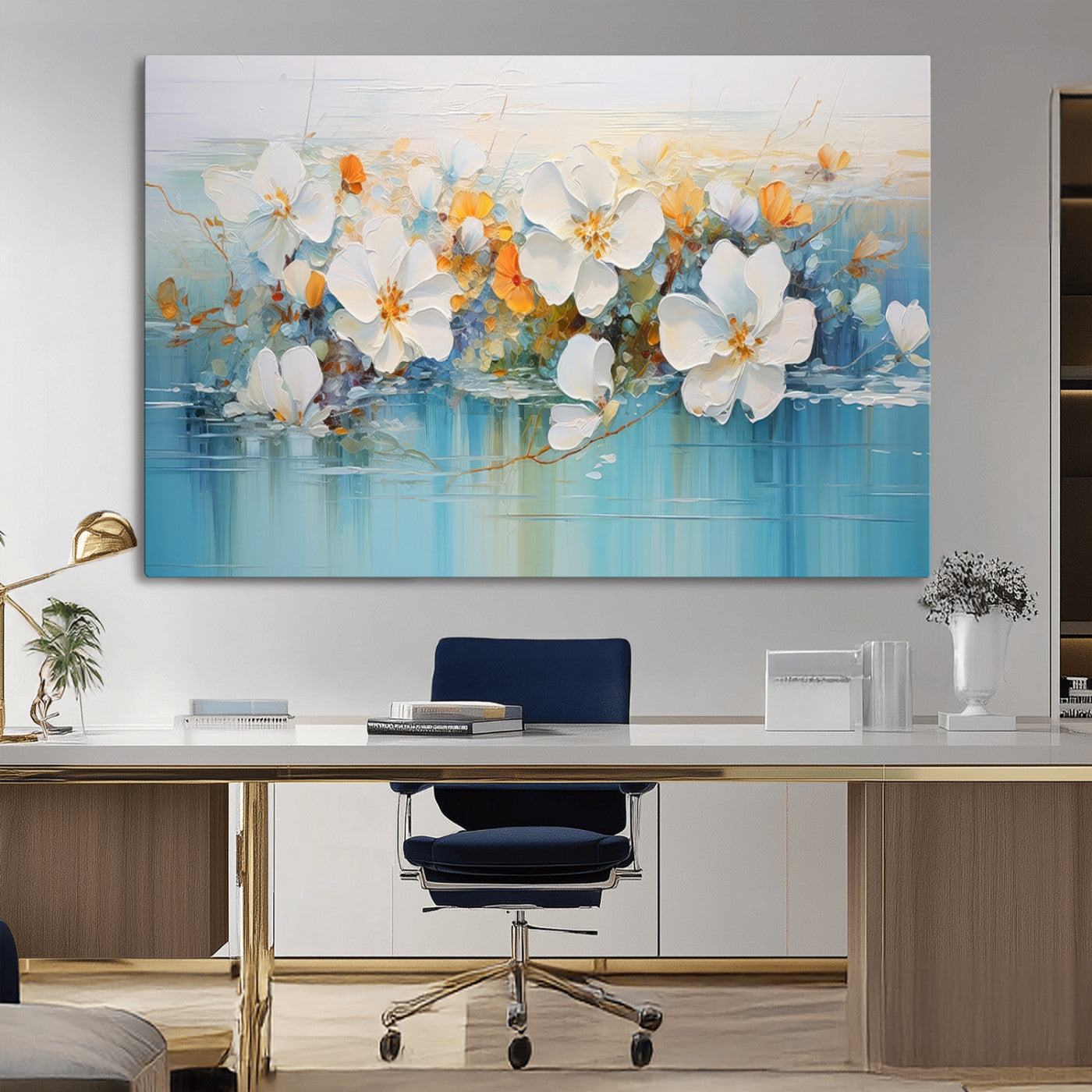 MGV-CV-36X24 - Abstract Flower Wall Art Canvas Print