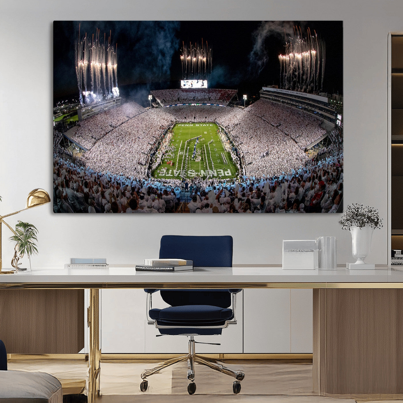 MGV-CV-36X24 - Penn Stadium Football Wall Art Canvas Print, Pennsylvania University Football Stadium