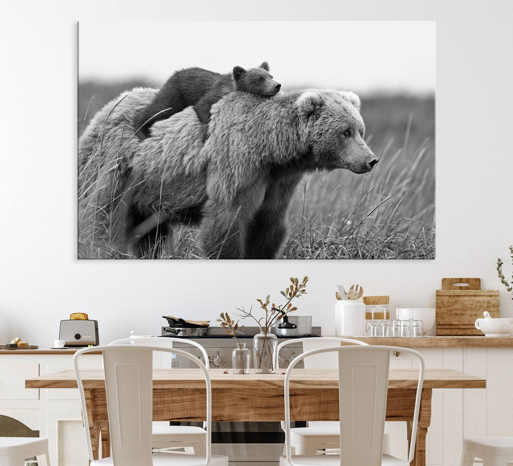 The Bear and Cub Wall Art Canvas is prominently displayed.