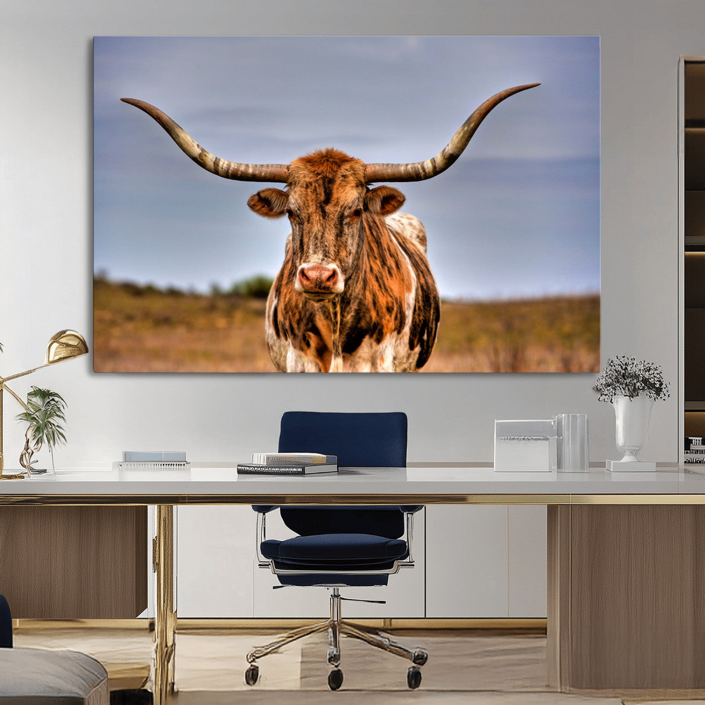 MGV-CV-36X24 - Texas Longhorn Wall Art Print