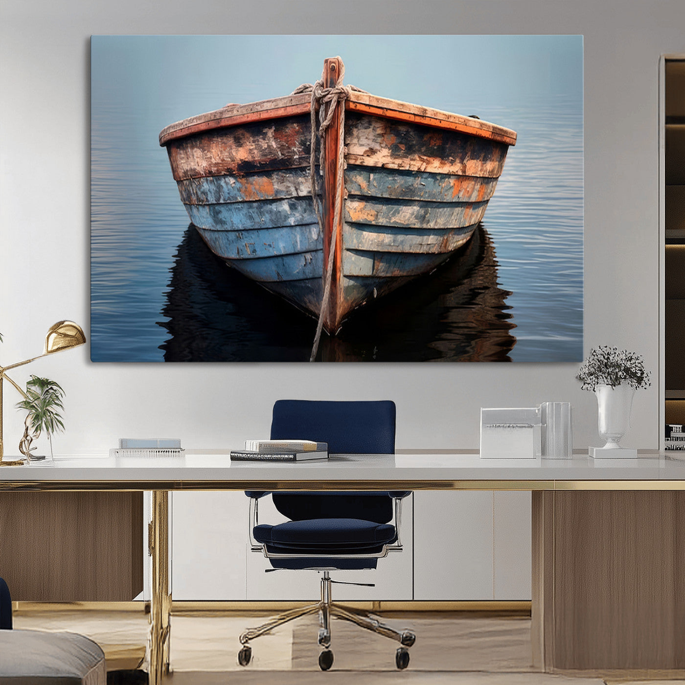 MGV-CV-36X24 - Stunning Vintage Boat Canvas Print | Nautical Wall