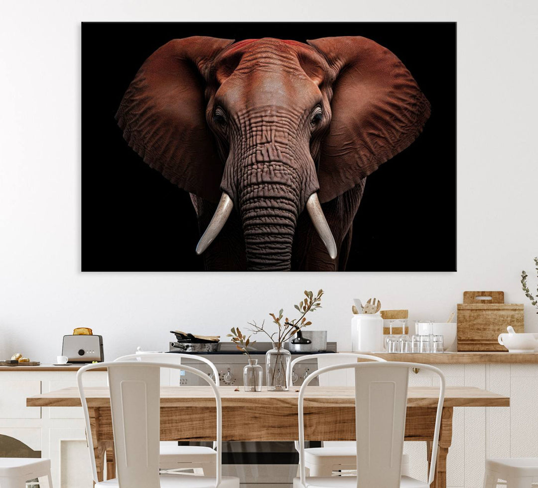 The Wild Elephant Wall Art Canvas Print is displayed prominently.