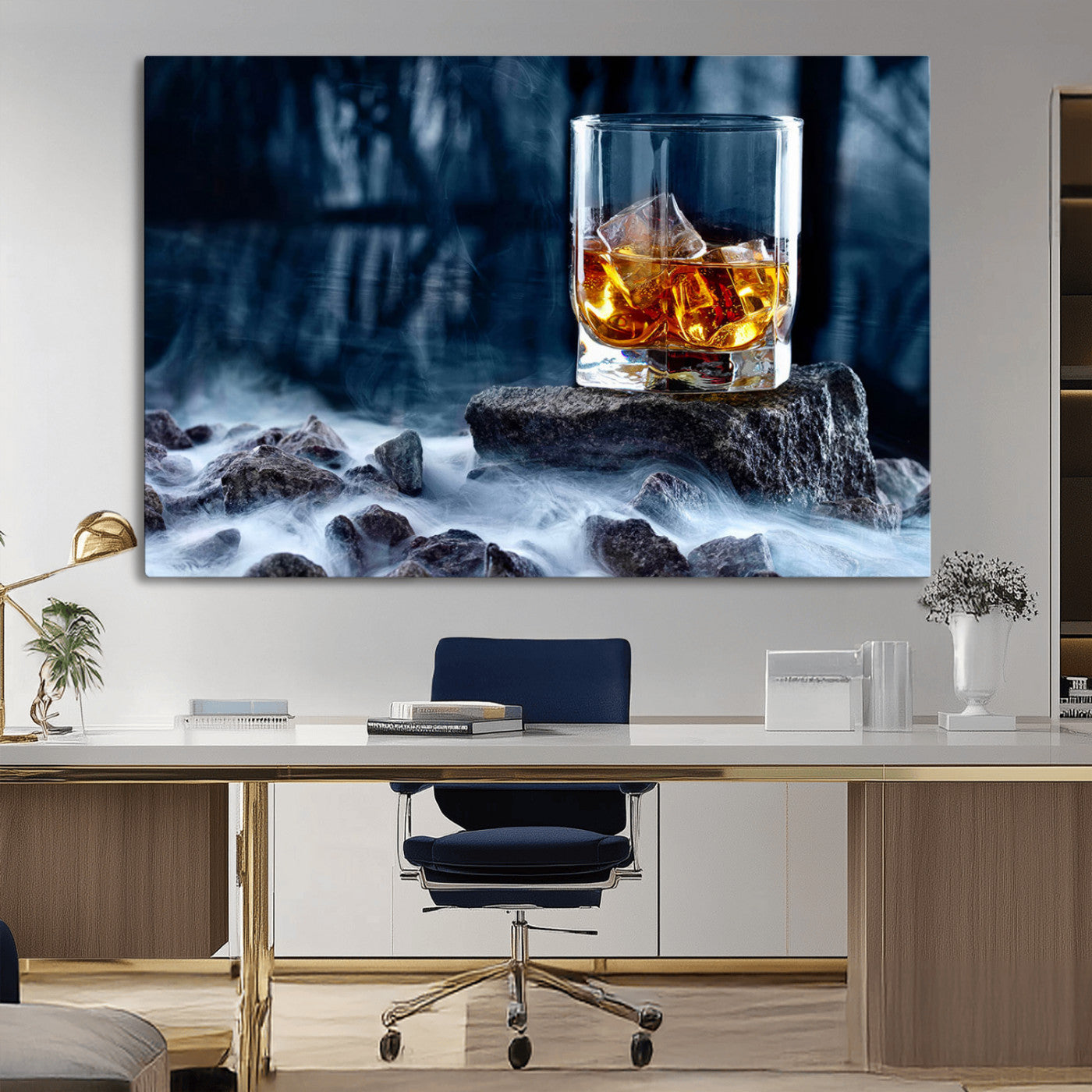 MGV-CV-36X24 - Whiskey Ice Wall Art Canvas Print