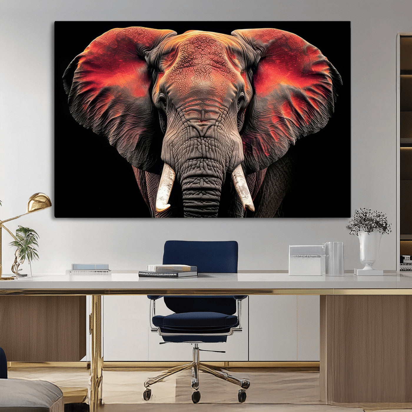 -Elephant Wall Art Canvas Print