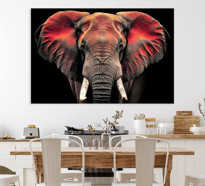 Elephant Wall Art Canvas Print, perfect for animal lovers.