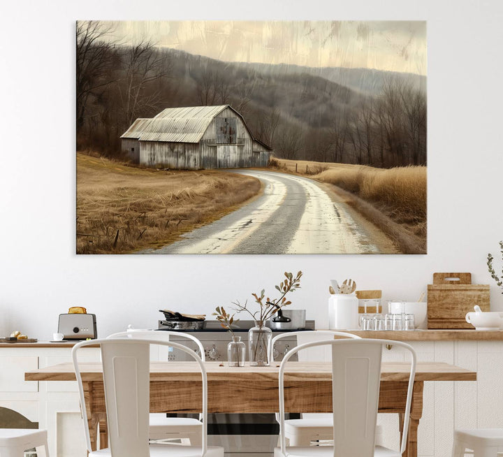 Vintage Barn for Farmhouse Wall Decor Canvas Print
