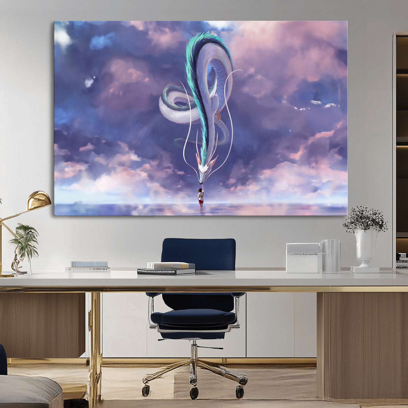 MGV-CV-36X24 - Spirited Away Haku and Chihiro Poster - Anime Lover - Hayao Miyazaki - Studio Ghibli Poster - Anime