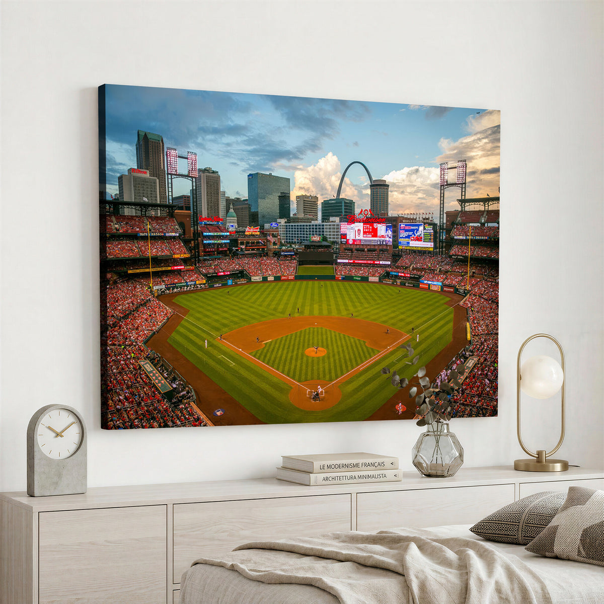 91908-MGV-CV-36X24 - Busch Stadium Wall Art Print | St. Louis Cardinals Baseball