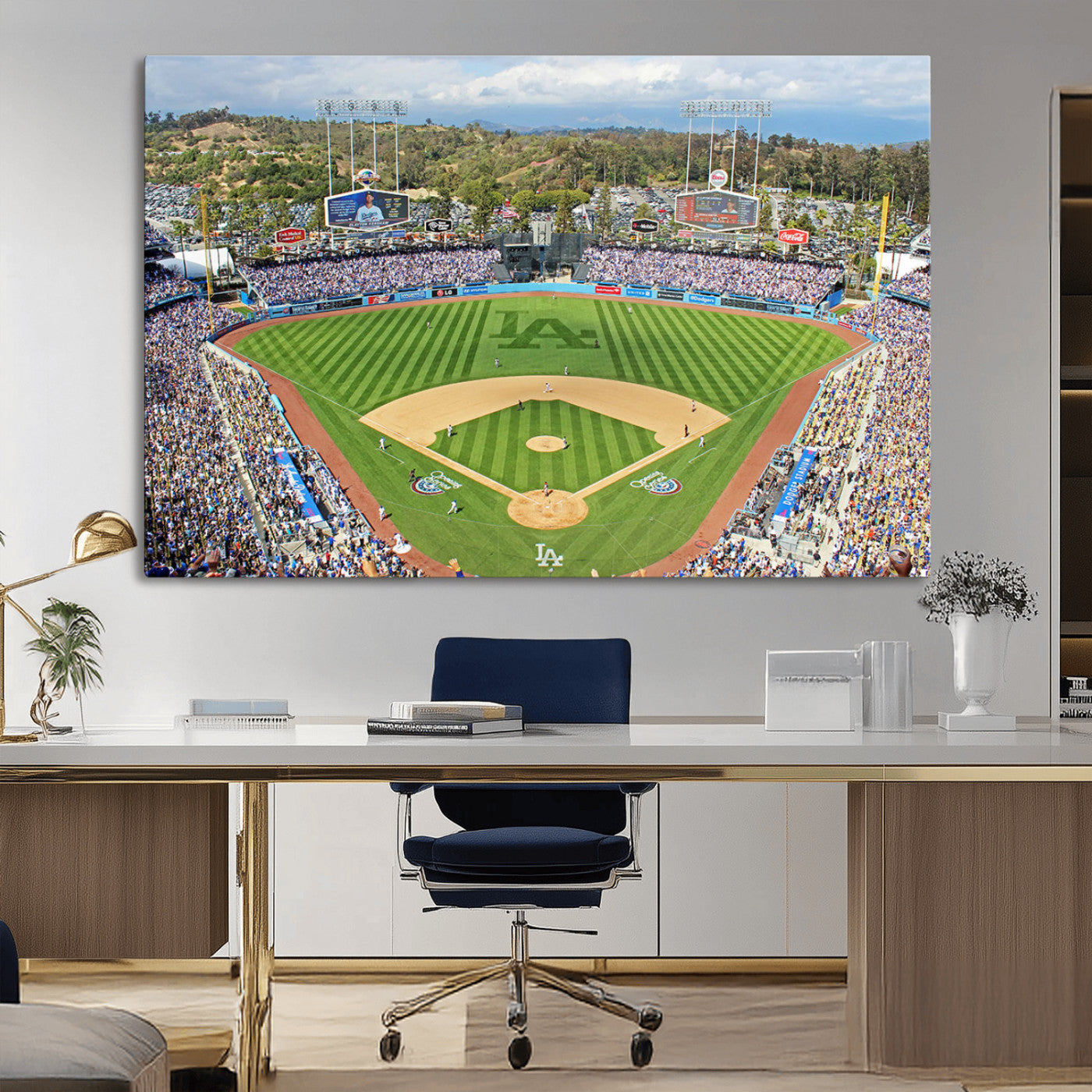 MGV-CV-36X24 - Citi Field Wall Art Print | 3-Panel New York Mets Baseball Stadium Canvas Print | Framed Sports Decor for Living Room, Man Cave, or Office
