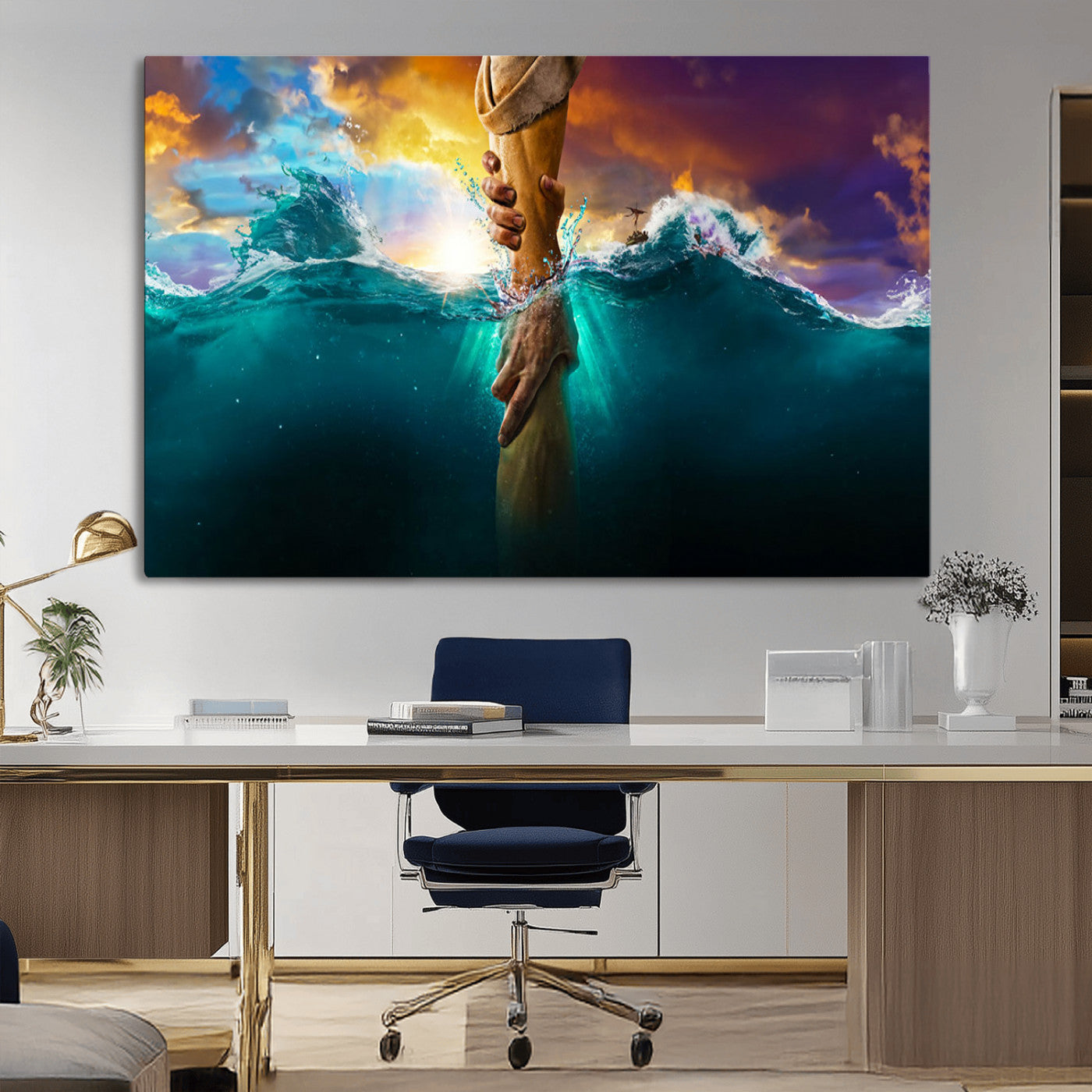 MGV-CV-36X24 - God Hand Wall Art Canvas Print