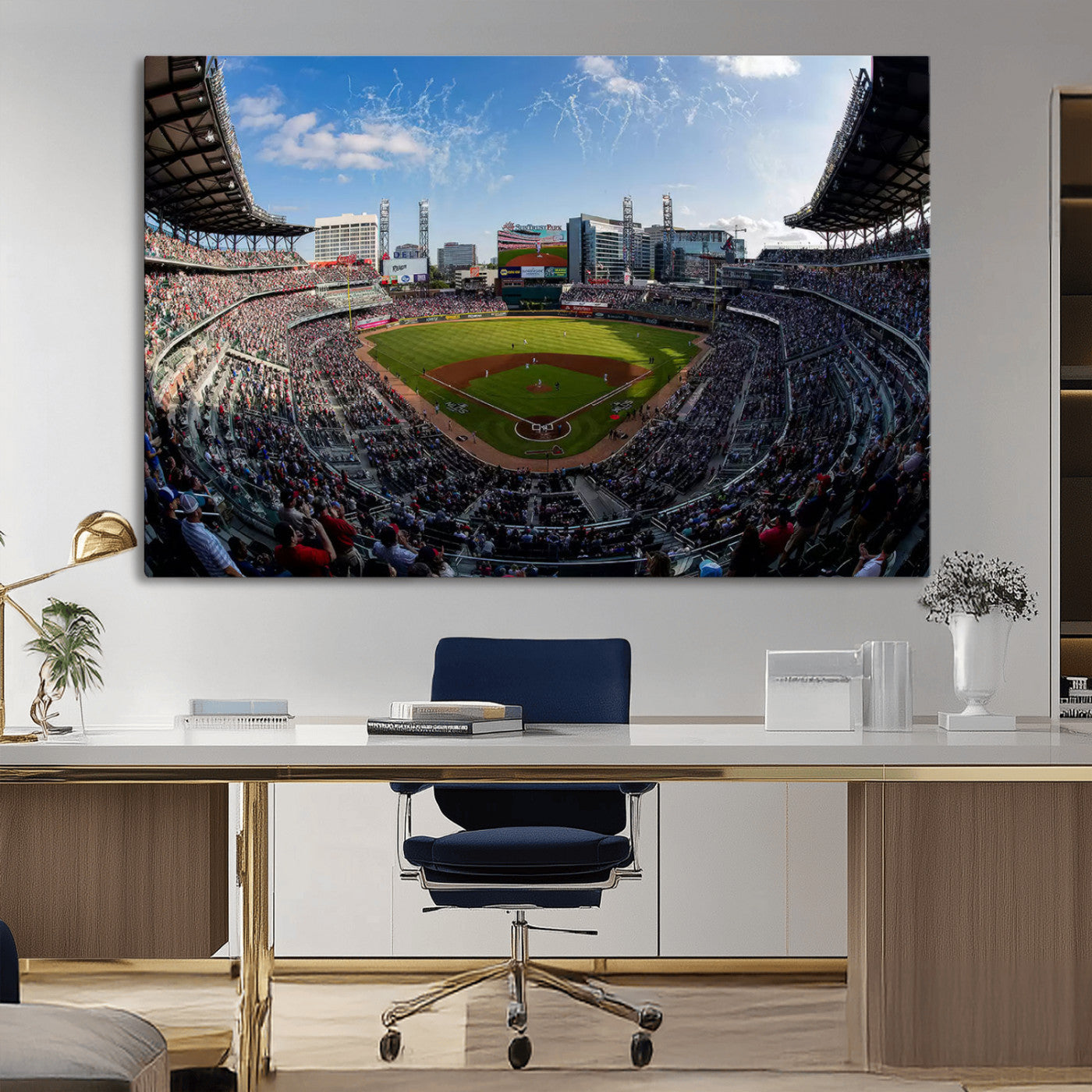 MGV-CV-36X24 - Truist Park Stadium Triple Canvas Wall Art - Atlanta Braves Game Day Exclusive Decor