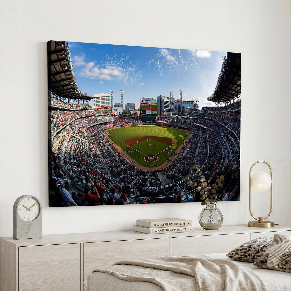 78608-MGV-CV-36X24 - Truist Park Stadium Canvas Wall Art, Atlanta Braves Game Day Decor