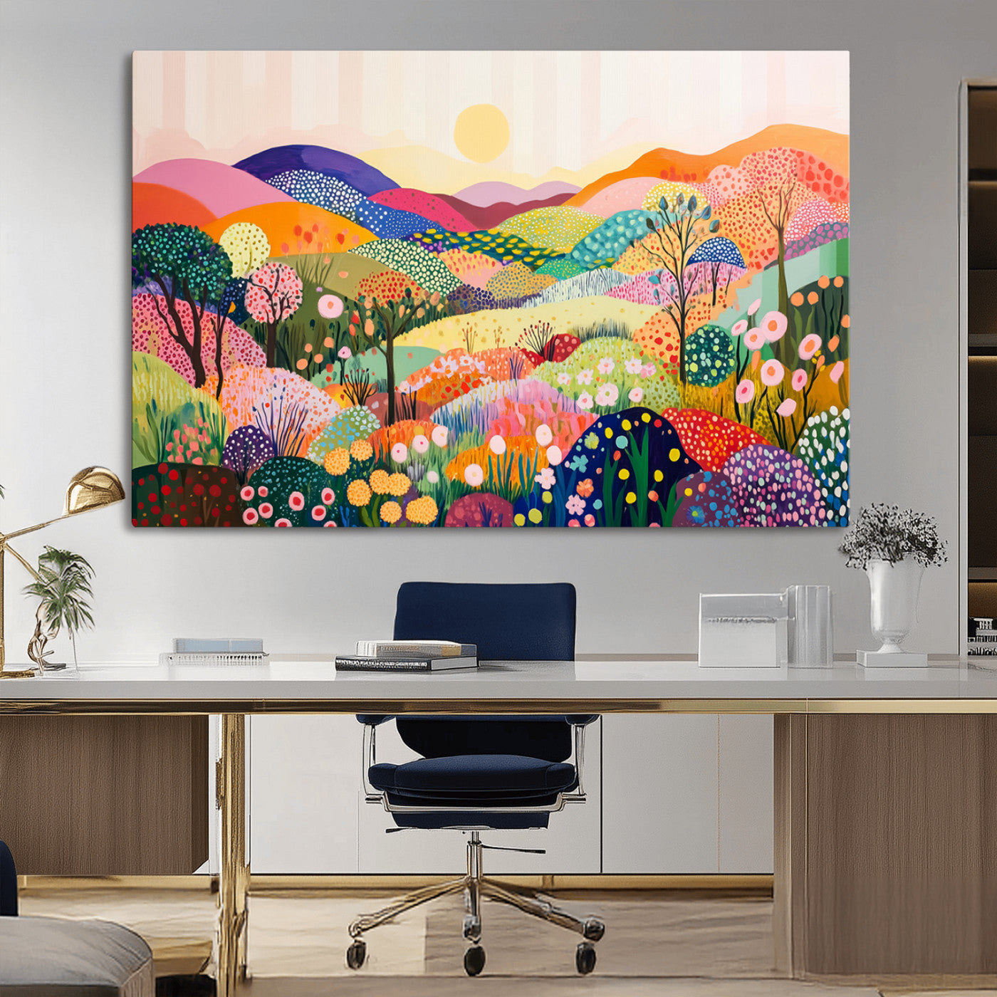 MGV-CV-36X24 - Yayoi Kusama 1986 Wall Art Print – Yayoi Kusama Wabi Sabi Japanese Wall Art Print - Vibrant Abstract