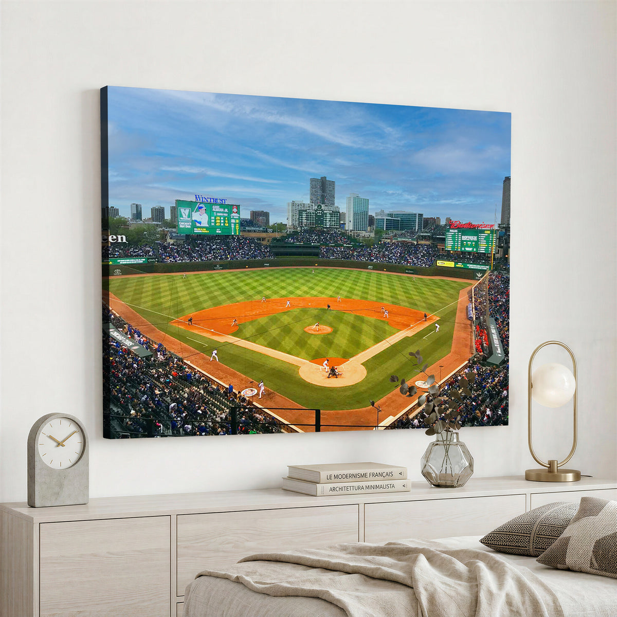 86839-MGV-CV-36X24 - Wrigley Field Chicago Cubs Panoramic Canvas Print