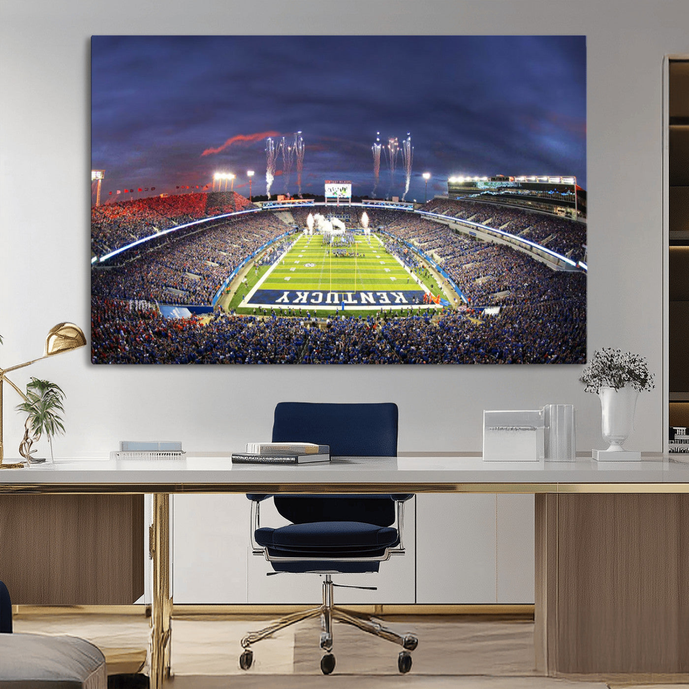 MGV-CV-36X24 - Kroger Field Canvas Wall Art - Kentucky Stadium Wall Art Print - Sunset Football Stadium Wall Decor