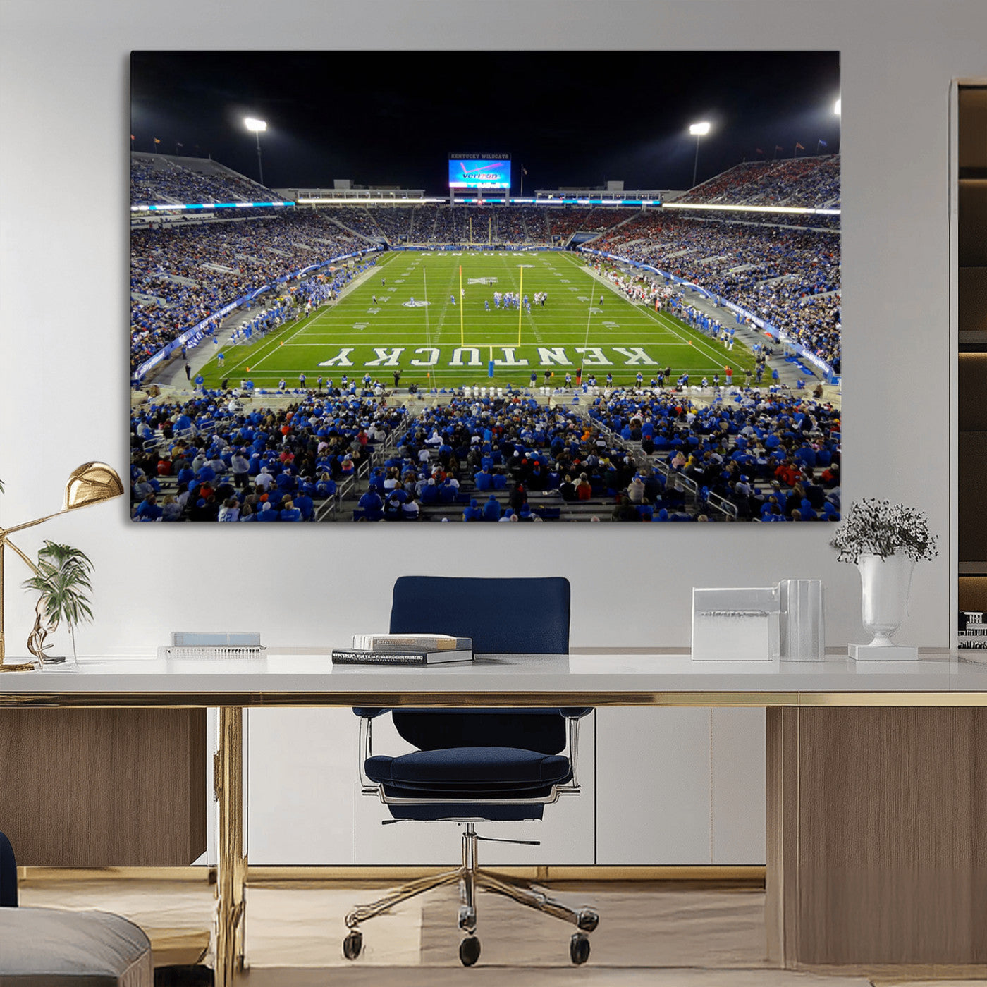 MGV-CV-36X24 - Kroger Field Canvas Wall Art - Kentucky Stadium Wall Art Print - Sunset Football Stadium Wall Decor