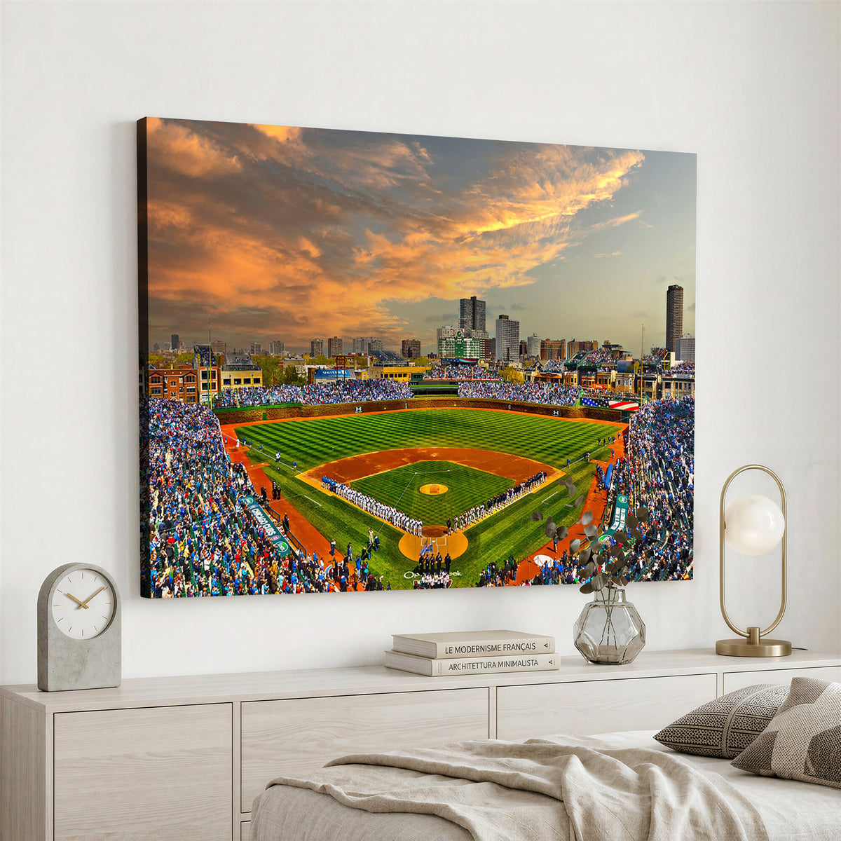 45635-MGV-CV-36X24 - Chicago Wrigley Field Wall Art Canvas Print