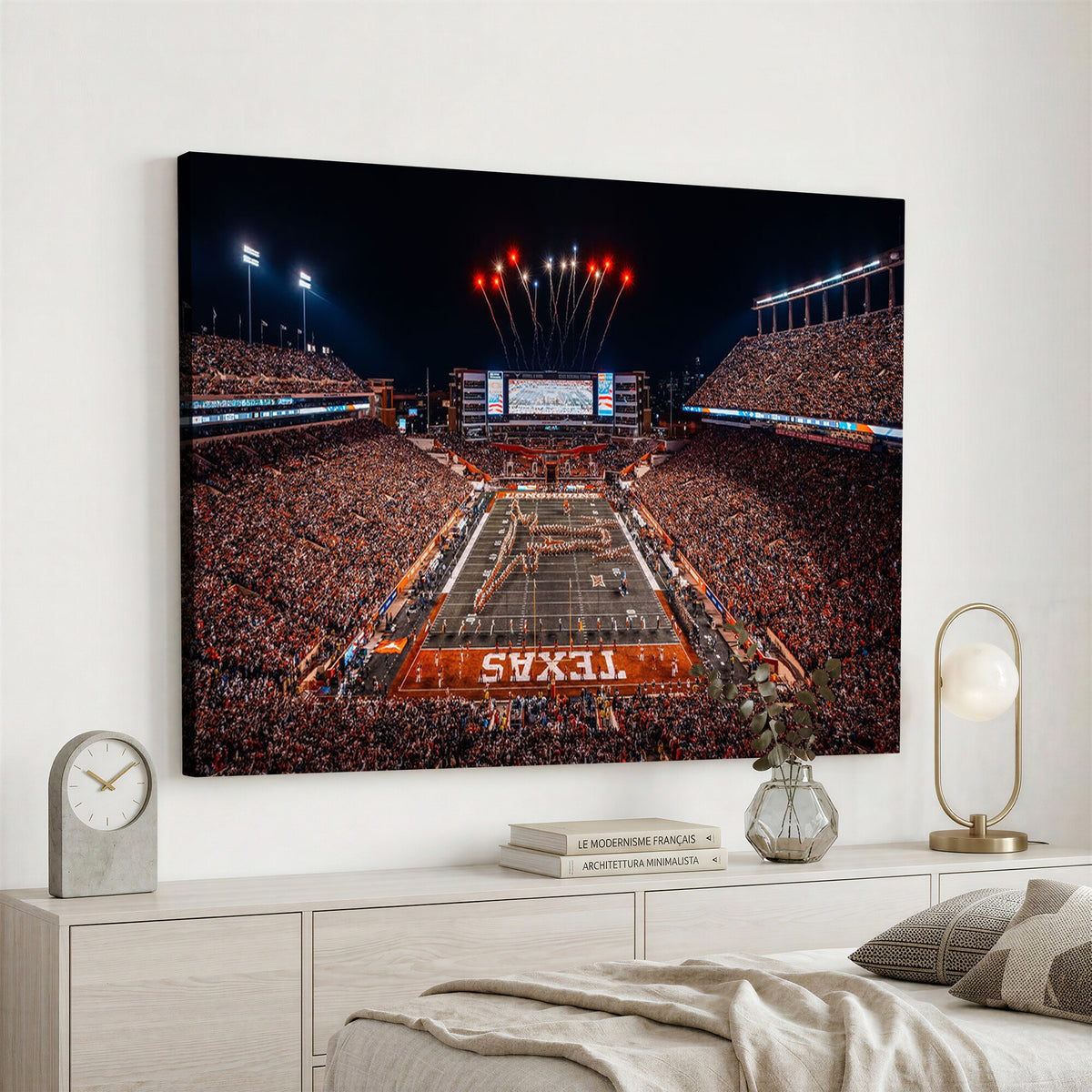 58778-PAN-FL-20X10 - Darrell K Royal Memorial Stadium | Texas Longhorns | Print Decor Wall Art Design for Home & Office Decoration
