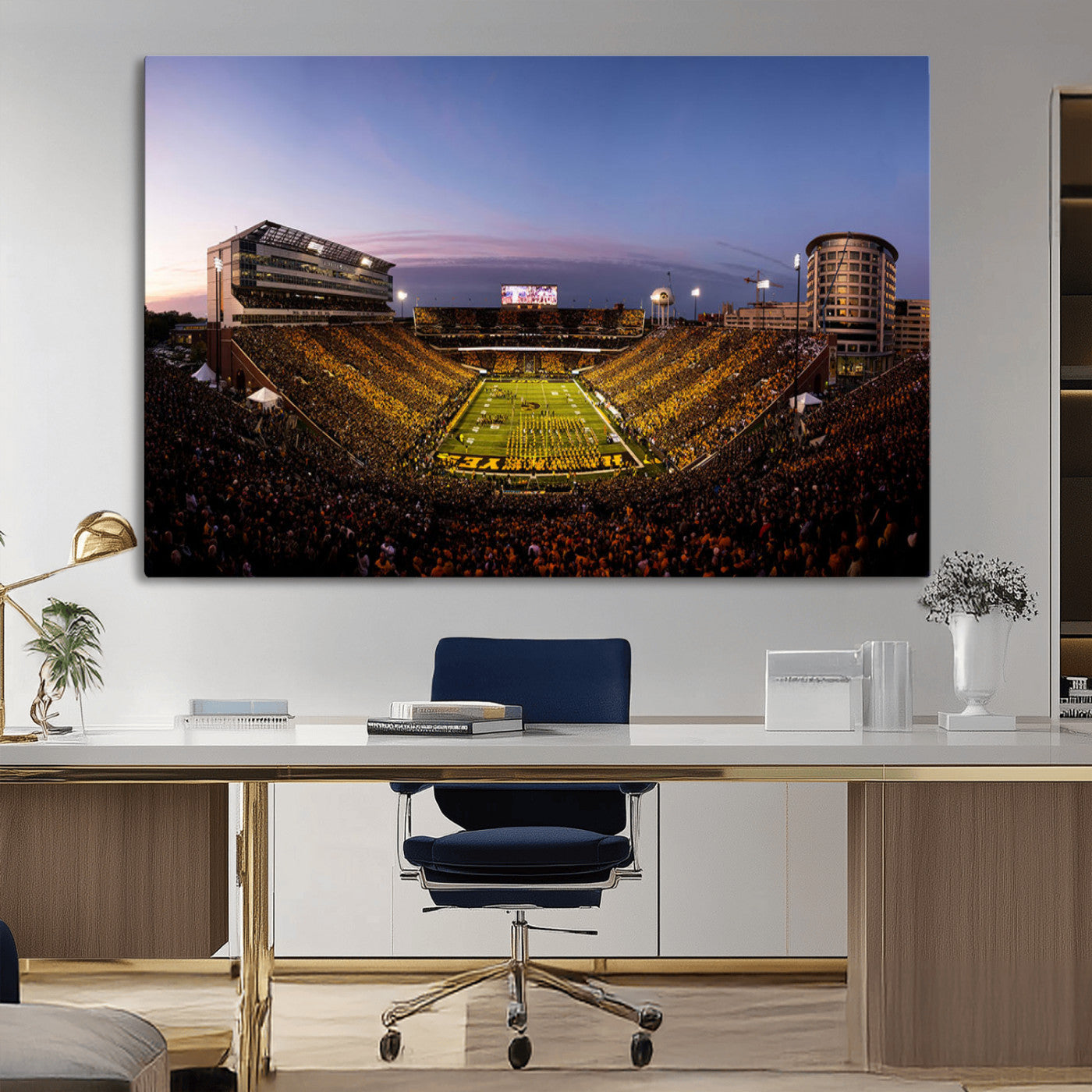 MGV-CV-36X24 - Iowa Hawkeyes Kinnick Stadium Wall Art Canvas Print, Framed Iowa Hawkeyes Kinnick Stadium Canvas