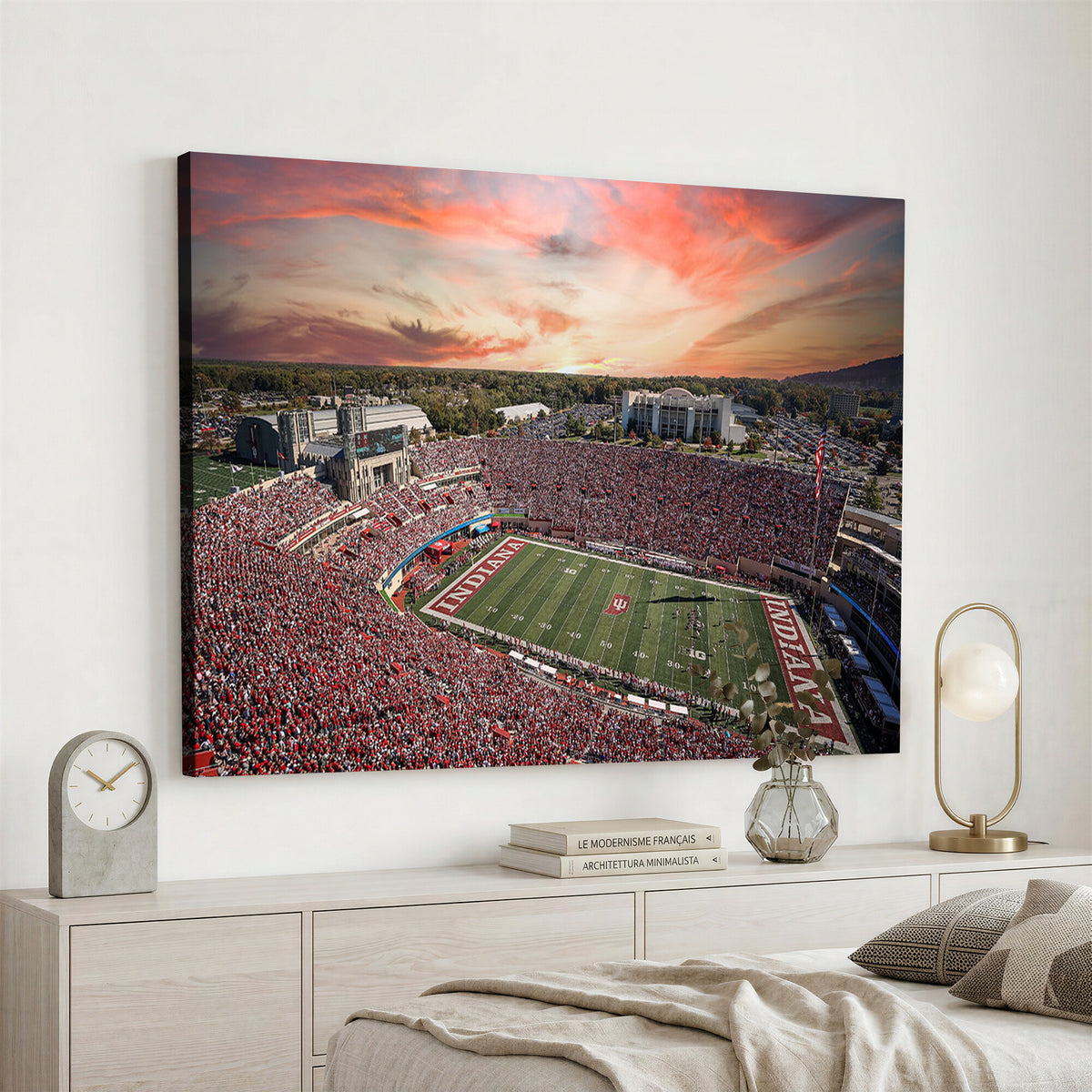 51135-MGV-CV-36X24 - Indiana Memorial Stadium Wall Art Canvas Print