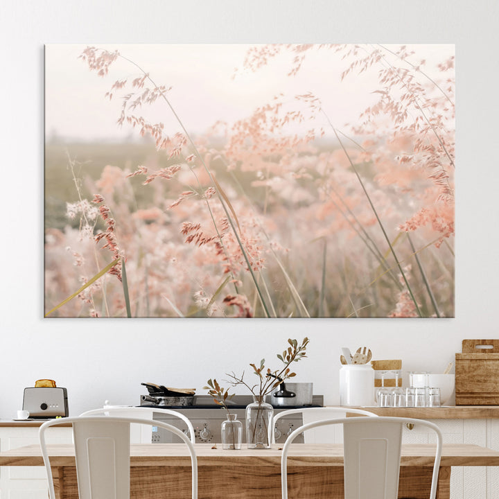 Pastel Grasses Wall Art Canvas Print