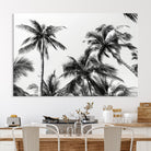 46641801-MGV-CV-40X27-Palm Wall Art Canvas Print, Framed Tropics Art Picture Print, Monochrome Perfect Minimalist Decor