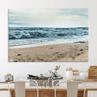 Ocean Wall Art Canvas Print, Framed Coastal Canvas Art Picture Print, Moody Seascape Perfect Coastal Minimalist Decor Artwork