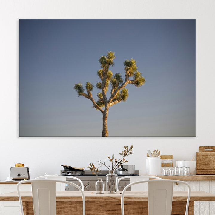 Joshua Tree Art Wall Art Canvas Print, Framed Desert Landscape Art Picture Print, Southwestern Nature Perfect Southwestern Boho Decor