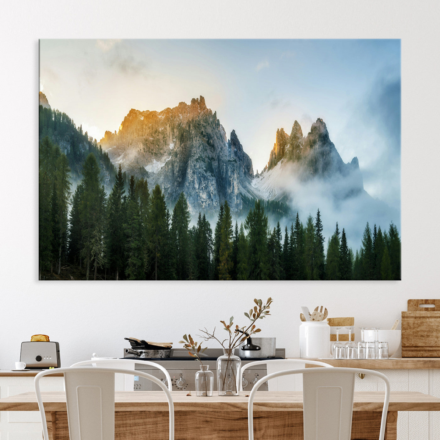 Wilderness Wall Art - Framed Nature Landscape Decor, Mountain Wall Art Canvas Print, Framed Nature Landscape Decor Art