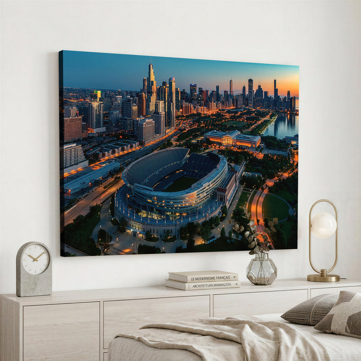 36690345-MGV-CV-36X24 - Chicago Bears Soldiers Field Wall Art Canvas Print