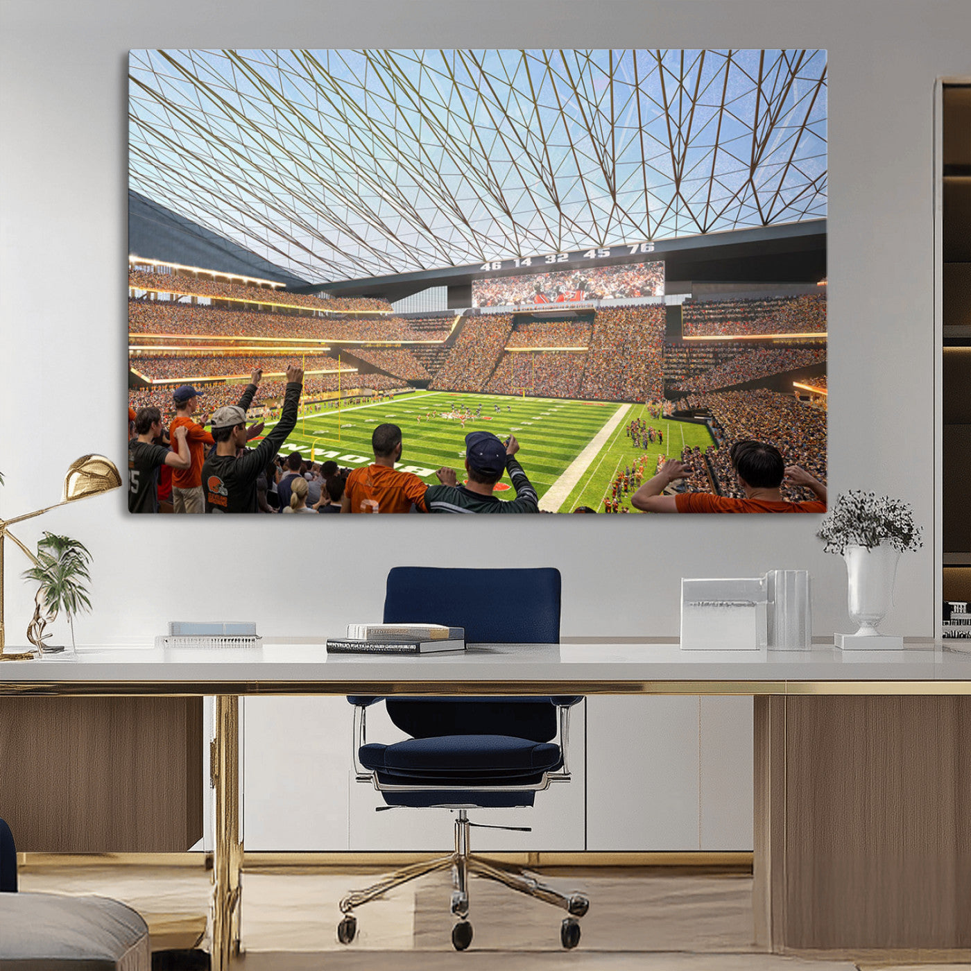 MGV-CV-36X24 - Cleveland Browns Stadium Wall Art - NFL Football Canvas Print