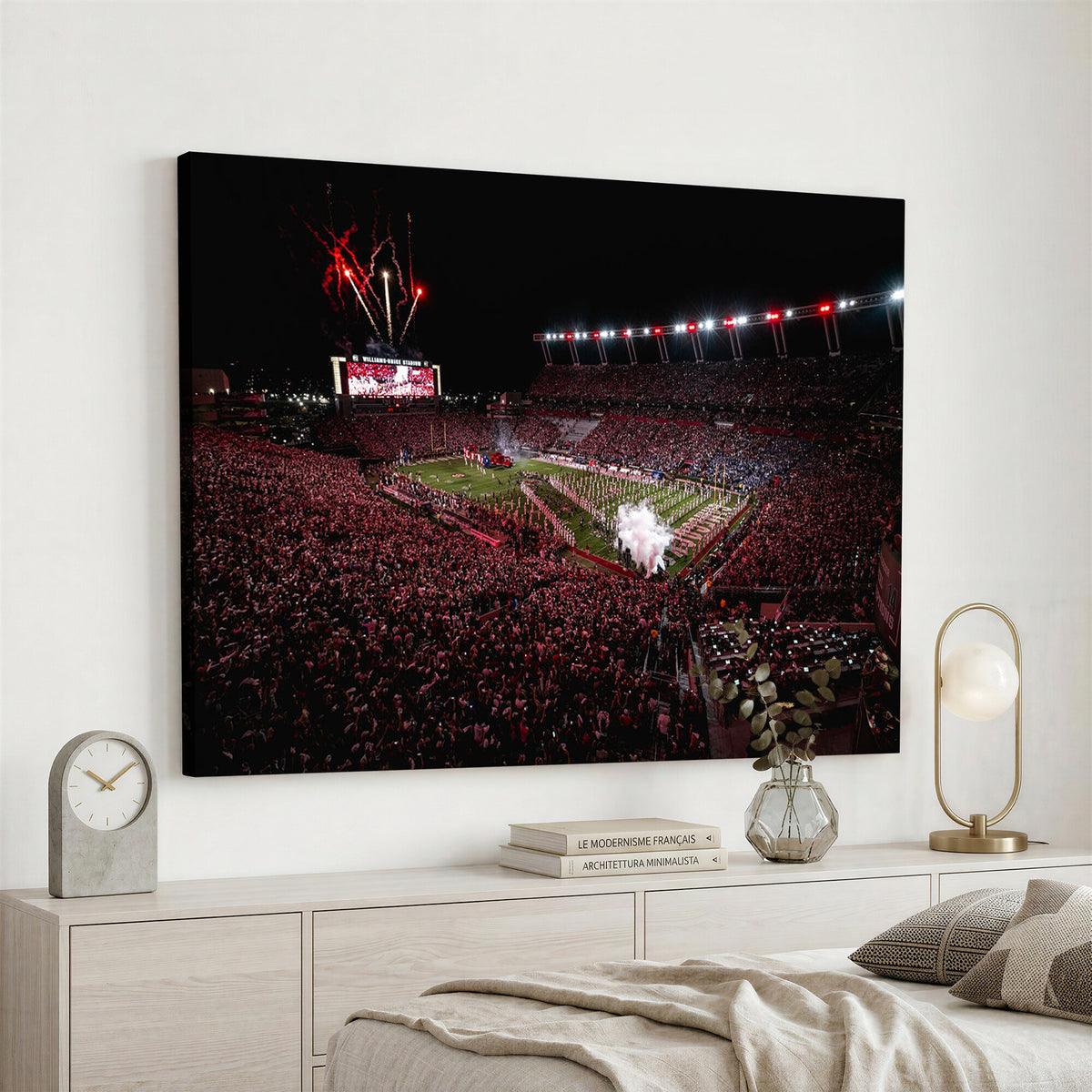 60690191-MGV-CV-36X24 - William Brice Stadium Wall Art Print, Baseball Game Room