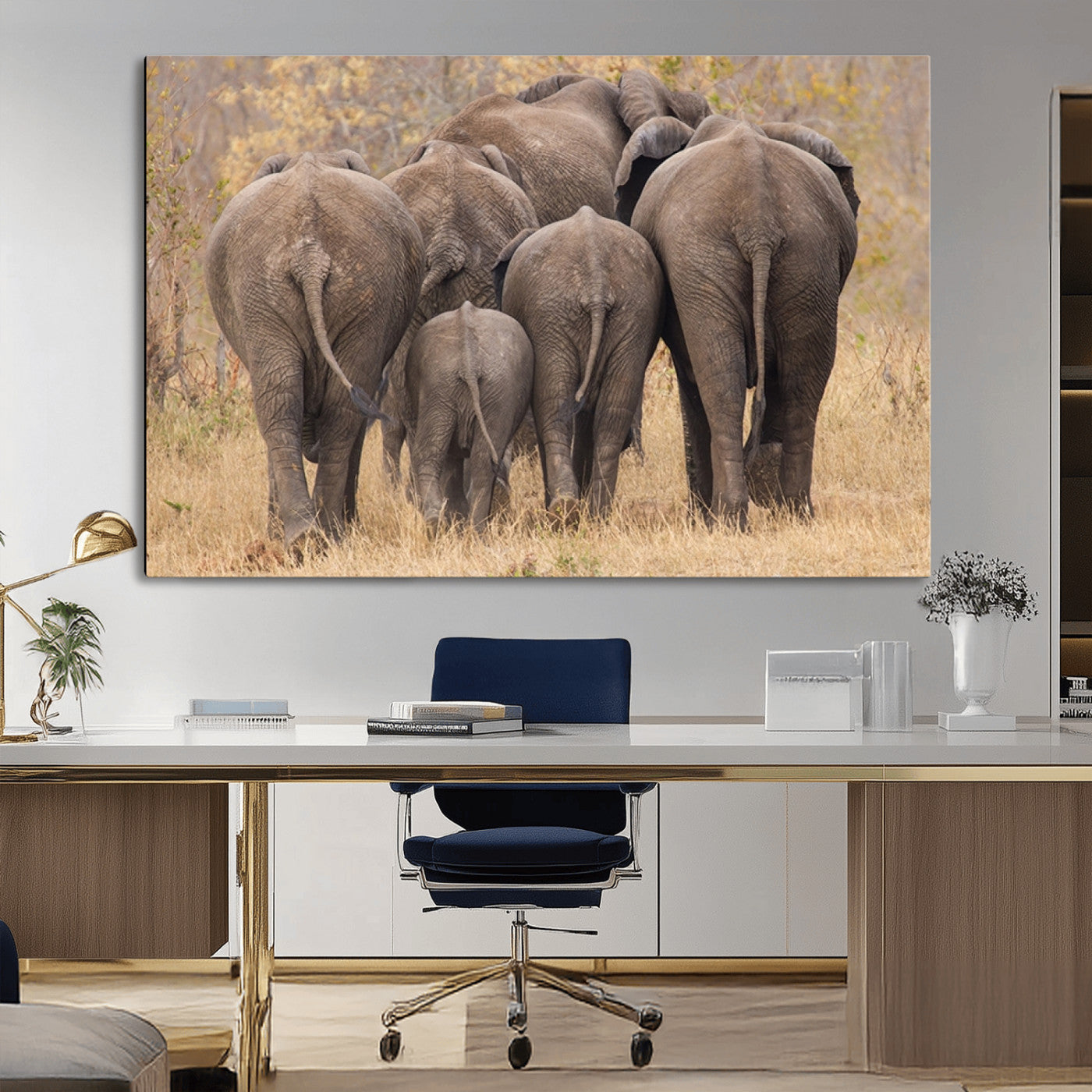 MGV-CV-36X24 - Wild Elephant Wall Art Canvas Print