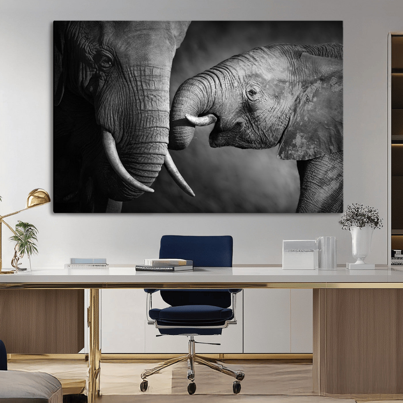 MGV-CV-36X24 - Wild Elephant Wall Art Canvas Print