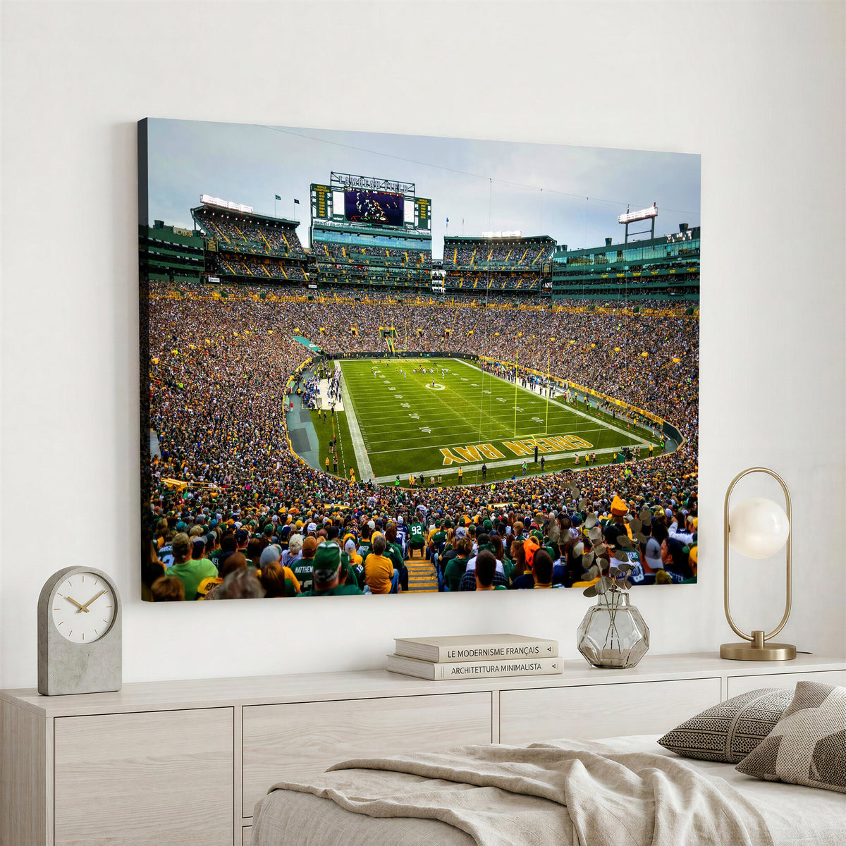 56521752-MGV-CV-36X24 - Green Bay Packers Stadium Wall Art Canvas Print, Lambeau Field