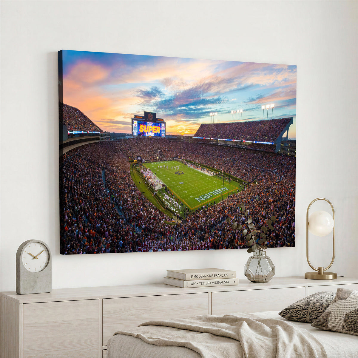75203764-MGV-CV-36X24 - Jordan-Hare Stadium Auburn Tigers Football Stadium Canvas Wall Art