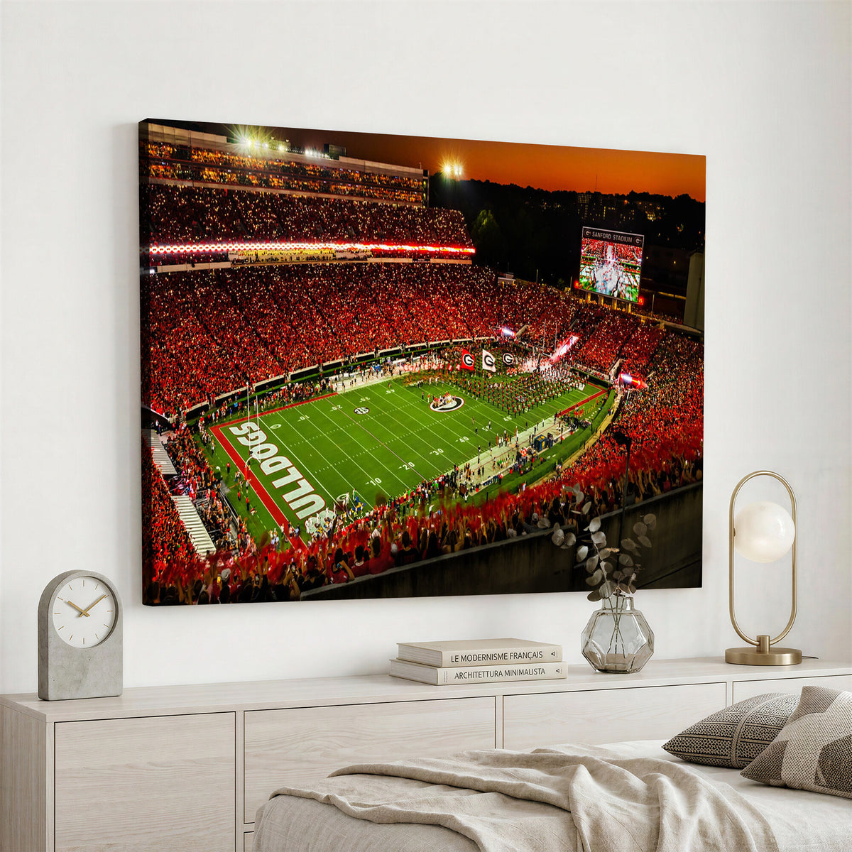 48894104-MGV-CV-36X24 - Georgia Bulldogs Stadium Wall Art Canvas Print, Sanford Stadium