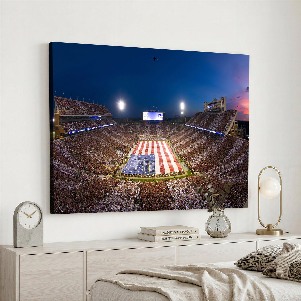 12979182-MGV-CV-36X24 - Oklahoma Sooners Memorial Stadium Wall Art Canvas Print